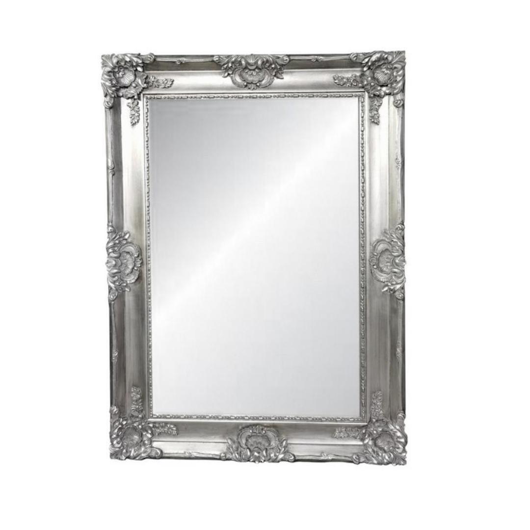 Ornate Bevelled Mirror - Antique Silver 220cm image 0
